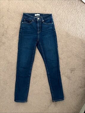 LOFT Dark Wash High-Rise Skinny Jeans
